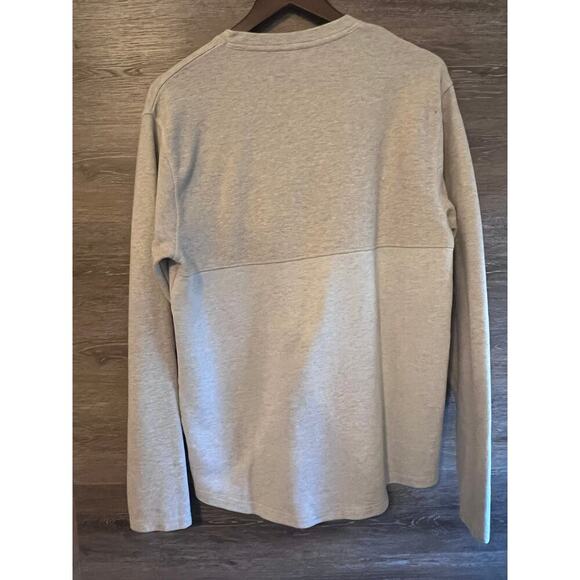 Bke Men Long sleeves Henley Shirt Size Large Pullover Off White Excellent Cream - Picture 8 of 8